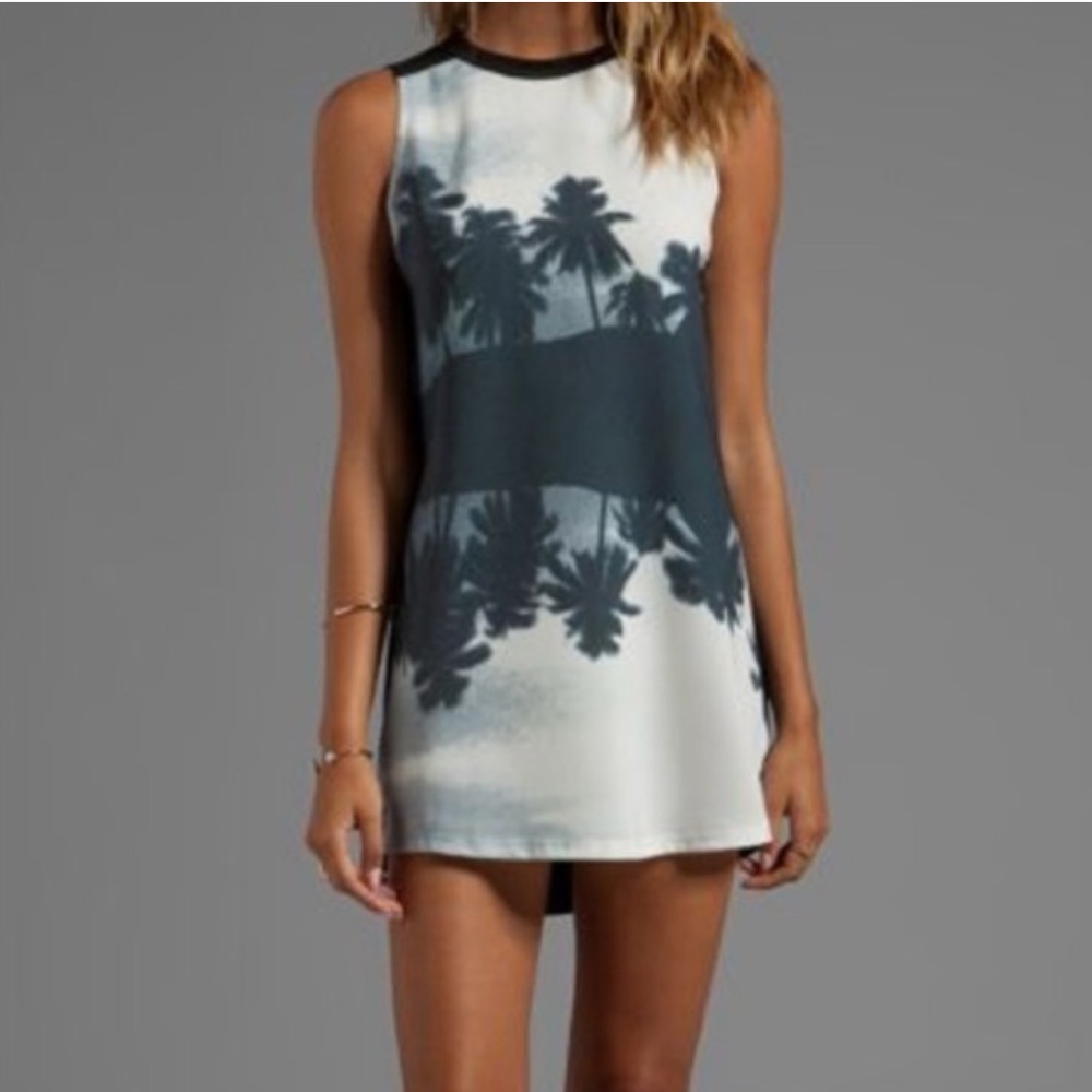 Finders Keepers Palm Tree Mini Shift Dress